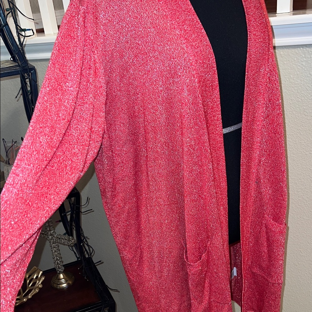 Ruby Rd. Glittering Red Cardigan - Picture 6 of 7
